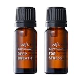 アットアロマ スリーピングサポート オイル セット 10ml x 2本 精油 睡眠 ギフト 癒し @aroma (ディープブレス&フォーストレス)