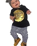 Grnshts Tシャツとパンツ 男の子用 コットン プリント US サイズ: 70 / 0-6 month カラー: ブラック
