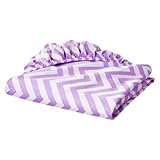 Fitted Crib Sheet Purple Lavender Zig-zag Chevron Print 100% Cotton Baby Nursery by Circo by Circo