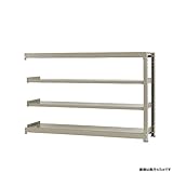 中量棚500kg 連結 幅180×奥行75×高さ120cm 4段 ニューアイボリー 500kg/段