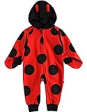 [Vaenait Baby]女の子ベビー服長袖フード付きロンパースジャンプスーツカバーオール長袖ボディスーツ Ladybug L