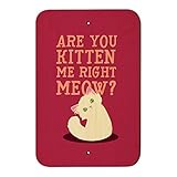 Are You Kitten Me Right Meow CatホームビジネスオフィスSign 6" x 9" SIGN.WOOD.9X6.Z001010_8