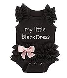 (ビグッド)Bigood ベビー服 赤ちゃん 女の子 ボディスーツ 新生児パジャマ カバーオール ロンパース 出産祝い プレゼント（黒・70）