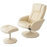タンスのゲン パーソナルチェア オットマン付き ロッキング モーガン エレガントアイボリー 14910001 IV