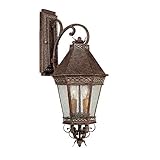 Capital Lighting 9742DS Grandview 2-Light Outdoor Wall Lantern, Dark Spice with Seeded Glass [並行輸入品]