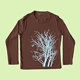 ★☆在庫限り★☆【キッズ】長袖Tシャツ「TREE」茶(親子おそろい服)★☆10%OFF★☆2T