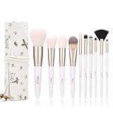 MSQ メイクブラシ 10本セット プロ仕様 化粧ブラシ チークブラシ メイクブラシ アイシャドウブラシ フェイスブラシ 豊富な極細毛 収納ボックス付き 持ち運び便利 メイク道具 ギフト超柔らかい 化粧筆(リネンシリーズ)