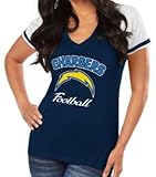 San Diego Chargers NFL Women 's Go For 2つIV VネックチームTシャツ XL