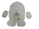 New Pitter Patter 4 Pc Gift Set For Baby Boys Mitts Bib Booties Hat by Pitter Patter