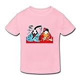 星 ２～６歳子供 男女兼用祭り 人形 面白い 可愛い Tシャツ ピンク 4 Toddler