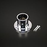 e-kanamono 首長パイプソケット【丸ソケット】 HRS-1DL 25mm用 クロームメッキ