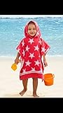 Kids velour Starfish Girls Toddler Towel Beach Pool Pink Camping Vacation Shower Bath Wrap Cover up 
