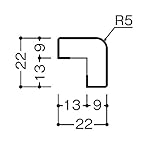 大建工業 レセプトハードタイプ 腰パネル用 出隅 ティーブラウン WL94-B11MT
