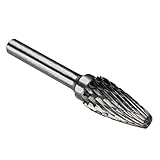 uxcell ダブルカット タングステン カーバイド ロータリーファイル12mmヘッド6mmシャンクテーパー形状