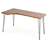 LOWYA （ロウヤ） デスク 机 ワークデスク PCデスク L字 木製デスク 作業机 パソコンデスク 学習机 勉強机 天然木 無垢材 幅140㎝