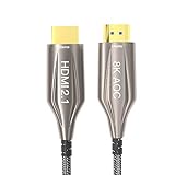 HengYu 8K 光ファイバーHDMI ケーブル 5m プレミアムHDMI 8K ケーブル HDMI 2.1ケーブルは 8K@60 Hz、4K@120 Hz HDR10 HDR Ultra HD 3D YUV4:4:4 HDCP 2.2 超高速伝送48GbpsをサポートARC CEC HEC C12/CSA 0M3 任天堂, Apple TV, PS4 に適用されます HDMI光ファイバケーブル