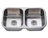 Polaris Sinks PA205-16 Equal Double Bowl Stainless Steel Kitchen Sink by Polaris Sinks [並行輸入品]