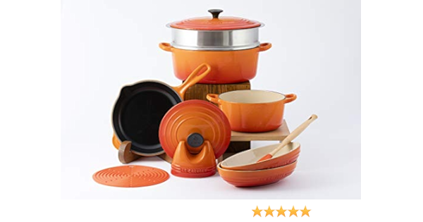 Amazon Co Jp 福袋 ルクルーゼ 定番のオレンジで揃える 豪華8点セット 数量限定販売 ホーム キッチン