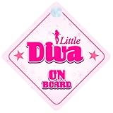 Little Diva On Board Car Sign New Baby / Child Gift / Present / Baby Shower Surprise by mybabyonboar
