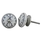 IndianShelfハンドメイドのセット2セラミックハットフィールドRoss Bigドアノブ引き出しハンドルドレッサーPulls 10 Knobs 1.5" WN-07-1-10