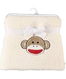 Baby Starters "Sock Monkey" Plush Blanket - ivory, one size by Rashti [並行輸入品]