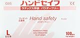 三高サプライ ラテックスグローブ(ゴム手袋) パウダーフリー B0Xタイプ ハンドセイフ 100枚入り G05 L