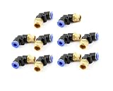 空圧コネクタクイック継手 1/8" PT x 6mm L shape MT0809g8