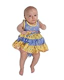 ローラ・Dare Baby Girls Buttercup Frilly Itsy BitsyジャンプスーツOnesie カラー: イエロー