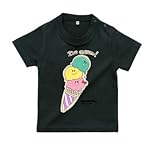 BabyChips icecream(名入れ半袖ベビーTシャツ) 90 ブラック