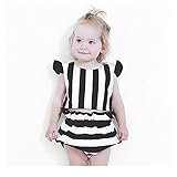 子供服 女の子 ストライプシャツ+ショートパンツ 綿製 2点セット (70)