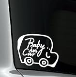 Baby in car　防水・車両OKカッティングステッカー　IM7J1-BICBW (白)