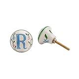 (シージービー・ギフトウェア) CGB Giftware Birds And Botanics 引き出し用 つまみ 取っ手 デコレーション (R) (アクア/ピンク)