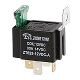 【ノーブランド 品】 DC 12V 30A 4ピン　 4P　メタル　ヘビー　デューティ　カー　モーター　自動車用　ヒューズ　リレー　SPST