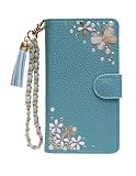 「kaupili」BASIO 4 KYV47 au かんたんスマホ2 A001KC Y!mobile 京セラ 専用 ケース 鏡/ミラー付き カード収納 スタンド機能 手帳型 お財布機能付きB18-2-5-HuDie