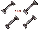 jtw- Lot of 4個Heavy Duty Cast Ironアンティークスタイル素朴なバーンハンドル、ゲートPull、Shed /ドアハンドル – 6.75 " Long Rustブラウン仕上