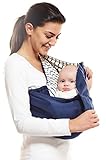Wallaboo Baby Sling Connection Easy Adjustable and Ergonomic Newborn, True Blue/Striped by Wallaboo