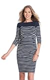 Seraphine セラフィン マタニティワンピース Zadie ノーチカルマタニティ・ナーシングワンピース UKサイズ8 ネイビー＆ホワイトボーダー 授乳対応