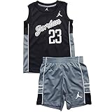 NIKE(ナイキ)エア・ジョーダン 男の子用ブラックxグレーJORDAN23ジャンプマンタンクトップxショートパンツ上下2点セット [並行輸入品]