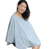 授乳ケープ 授乳Ｔシャツ 授乳服 マタニティ 夏 360° ポンチョ 　パールグレー