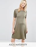 ASOS (エイソス) マタニティ 半袖 スイング ワンピース カーキ UK 6 (S) [並行輸入品]