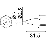 白光:ニューメルター用ノズル 2.5MM 801-N-2.5 000056320004