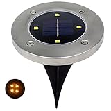 BeSdeソーラーLED防水屋外パスライトスポットランプヤードガーデン芝生風景 A イエロー