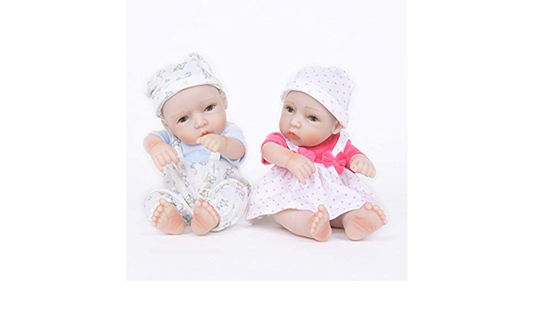 Amazon Co Jp 手作りの赤ちゃん新生児ソフトドール 私の最初の生まれ変わった赤ちゃん人形のおもちゃ 11インチの手作りギフトセット Twins Home Kitchen