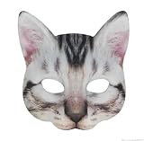 お面 ねこ 猫 猫のお面 半面 コスプレ 被り物 YouTube 撮影 仮装 マスク 動物 仮面 おもしろ パーティー 男女兼用 (4)
