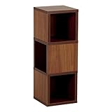 arne 壁掛け棚 ウォールシェルフ コーナーラック 耐荷重5kg 幅25cm 奥行き25cm 高さ71cm 3段 Mサイズ Wall Rack Cube M-3 ブラウン