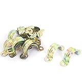 uxcell　パイプクランプ　金属　ブロンズトーン　20個入り　U型パイプクランプクリップ