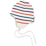 Polarn O Pyret Signature Stripe Wind Proofヘルメット(新生児) カラー: ホワイト
