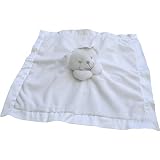 Baby Super Soft Deluxe Comforter Blanket with 3D Teddy Bear (White) by TeddyT's