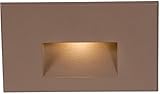 WAC Lighting WL-LED100F-AM-BZ 277V Horizontal Step Light with Amber by WAC Lighting