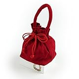 七五三 女の子用 花輪 巾着 レッド